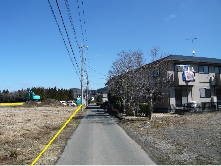 東側道路より北側眺望